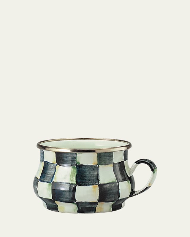Courtly Check 10-oz. Enamel Teacup